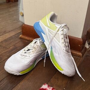 White and Blue Athletic Nano Shoes